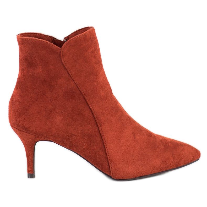 Kylie Semišové kozačky na vysokém podpatku hnědý oranžový Kylie Semišové kozačky na vysokém podpatku hnědý oranžový