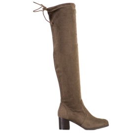 M.Daszyński Přes kolenní boty zelená