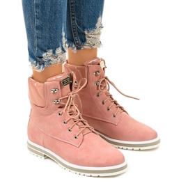 Růžové zateplené boty od Arlinda růžový Růžové zateplené boty od Arlinda růžový