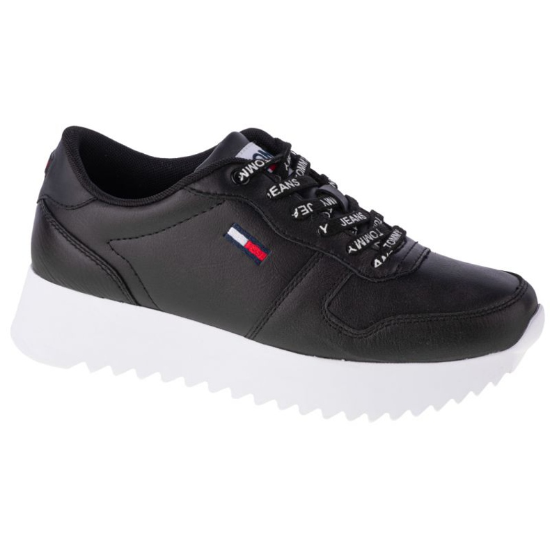 Boty Tommy Hilfiger High Cleated Leather W EN0EN01120-BDS černá Boty Tommy Hilfiger High Cleated Leather W EN0EN01120-BDS černá