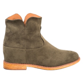 Sergio Todzi Kovbojské boty na klínu zelená Sergio Todzi Kovbojské boty na klínu zelená