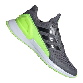 Běžecké boty adidas RapidaRun Jr FV4100 šedá zelená