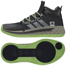 Basketbalové boty Adidas Pro Boost Mid M FW9510 námořnická modrá, černá, šedá/stříbrná černý