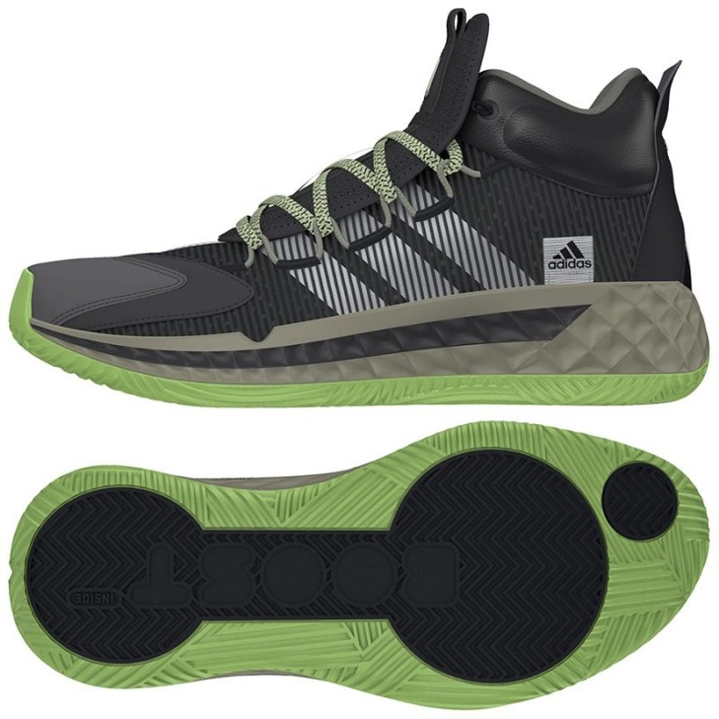 Basketbalové boty Adidas Pro Boost Mid M FW9510 námořnická modrá, černá, šedá / stříbrná černá