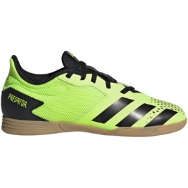 Adidas Predator 20.4 In Sala Dětské kopačky zeleno-černé EH3043 zelená zelená Adidas Predator 20.4 In Sala Dětské kopačky zeleno-černé EH3043 zelená zelená