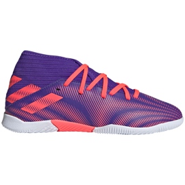 Kopačky Adidas Nemeziz.3 In Junior purpurově růžové EH0582 námořnická modř