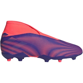 Kopačky Adidas Nemeziz.3 Ll Fg Junior purpurově růžové EH0583 fialová