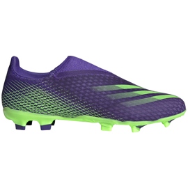 Kopačky Adidas X Ghosted.3 Ll Fg purpurově zelené EG8164 fialová fialová