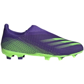 Adidas X Ghosted.3 Ll Fg Dětské purpurově zelené kopačky EH2015 fialová fialová