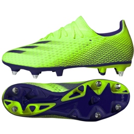 Kopačky Adidas X Ghosted.3 Sg M EG8176 vícebarevný zelená