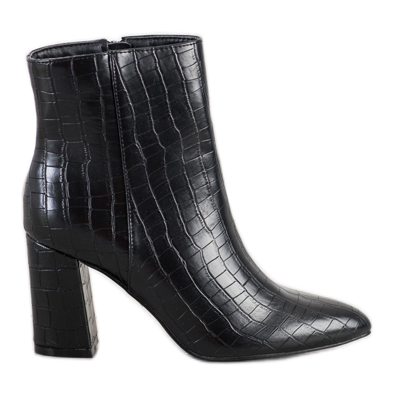 Goodin Boty ve Spitz Snake Print černá