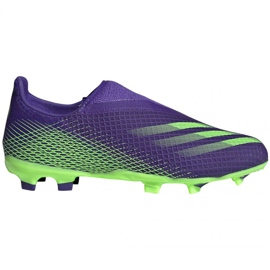 Kopačky Adidas X Ghosted.3 Ll Fg Jr EH2015 zelená, fialová fialová