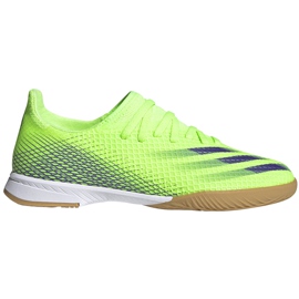 Zelené kopačky Adidas X Ghosted.3 In Junior EG8223 vícebarevný zelený