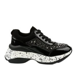 Černé tenisky z ekokůže a semiše Quijor černá