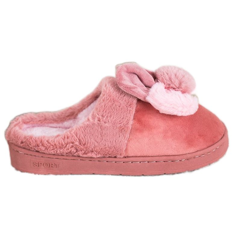 Bona Růžové pantofle s poškozením růžový