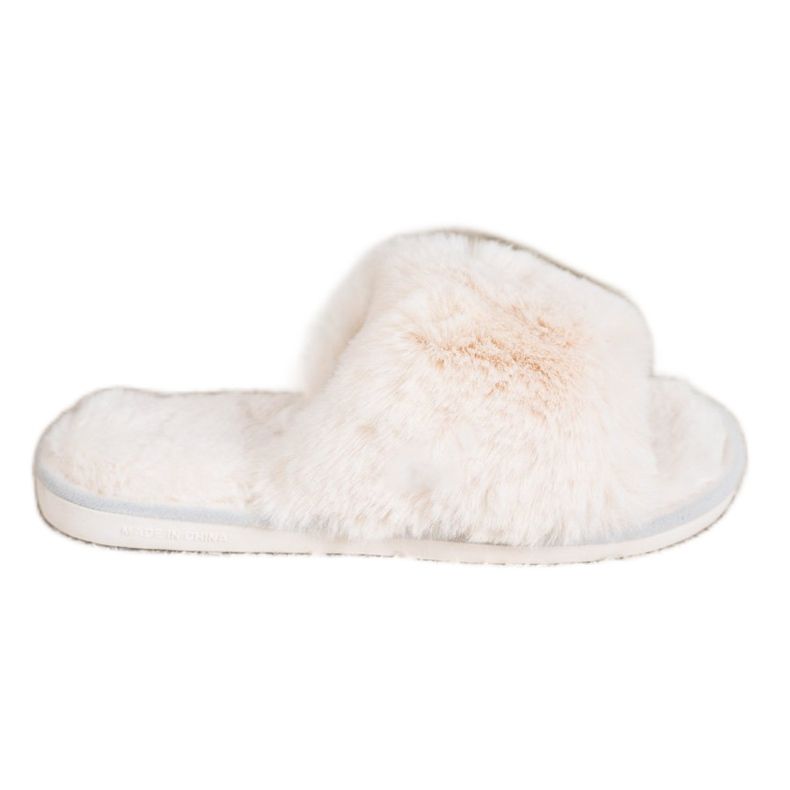 Bona Pantofle s kožešinou béžový