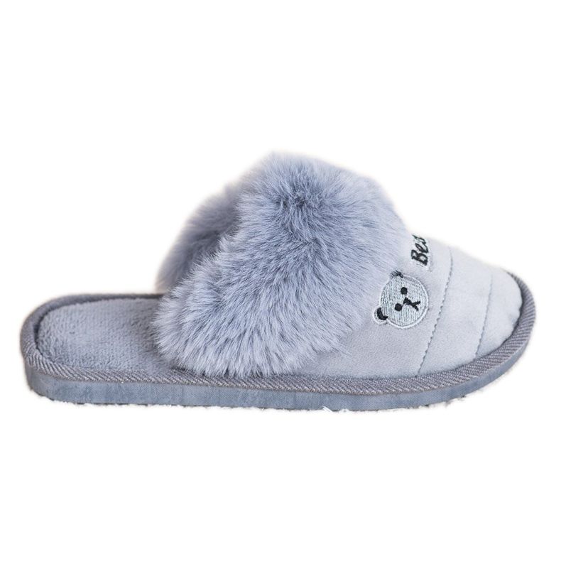 Bona Pantofle S Medvědí Kožešinou šedá