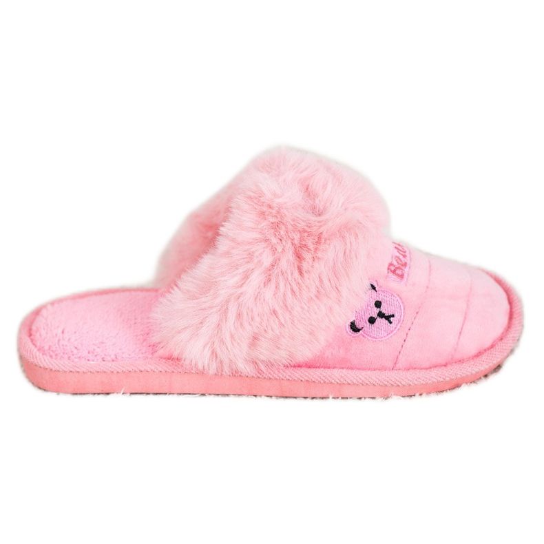 Bona Pantofle S Medvědí Kožešinou růžový