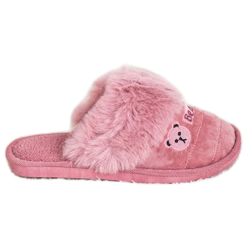 Bona Pantofle S Medvědí Kožešinou růžový