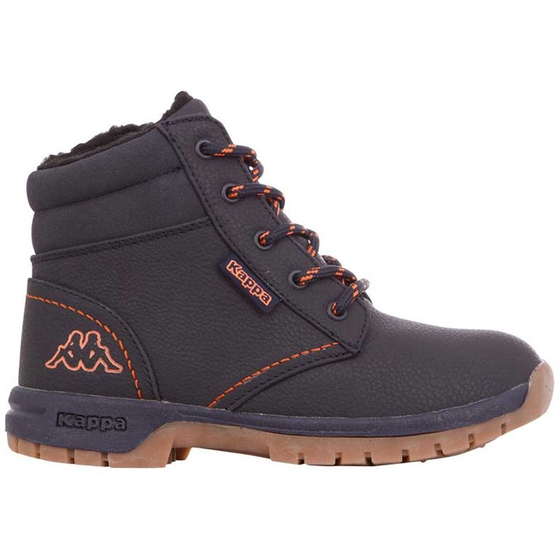 Dětské boty Kappa Cammy Fur T černé a oranžové 260637T 6744 černá