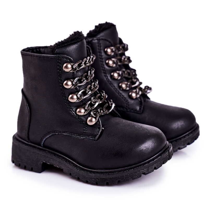 Dětský izolovaný lapač s eko koženým řetězem Black Rock &amp; Roll černá