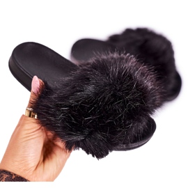 PS1 Dětské černé pantofle Fashionista černý