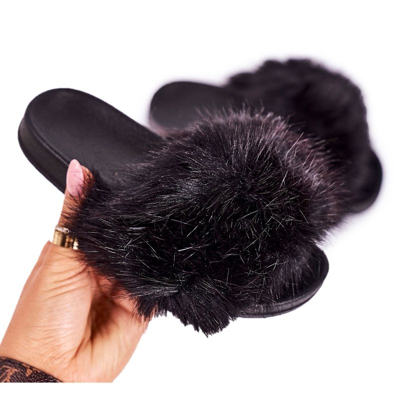 PS1 Dětské černé pantofle Fashionista černá