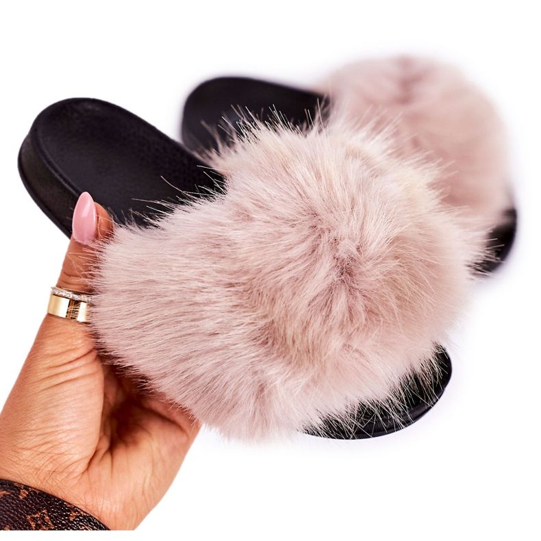 PS1 Dětské béžové pantofle Fashionista béžový PS1 Dětské béžové pantofle Fashionista béžový