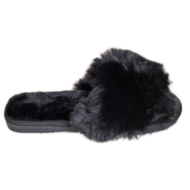 Bona Stylové černé pantofle černý