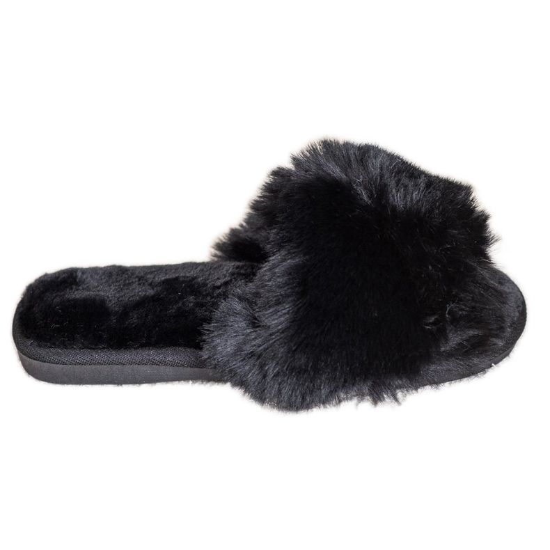 Bona Stylové černé pantofle černá