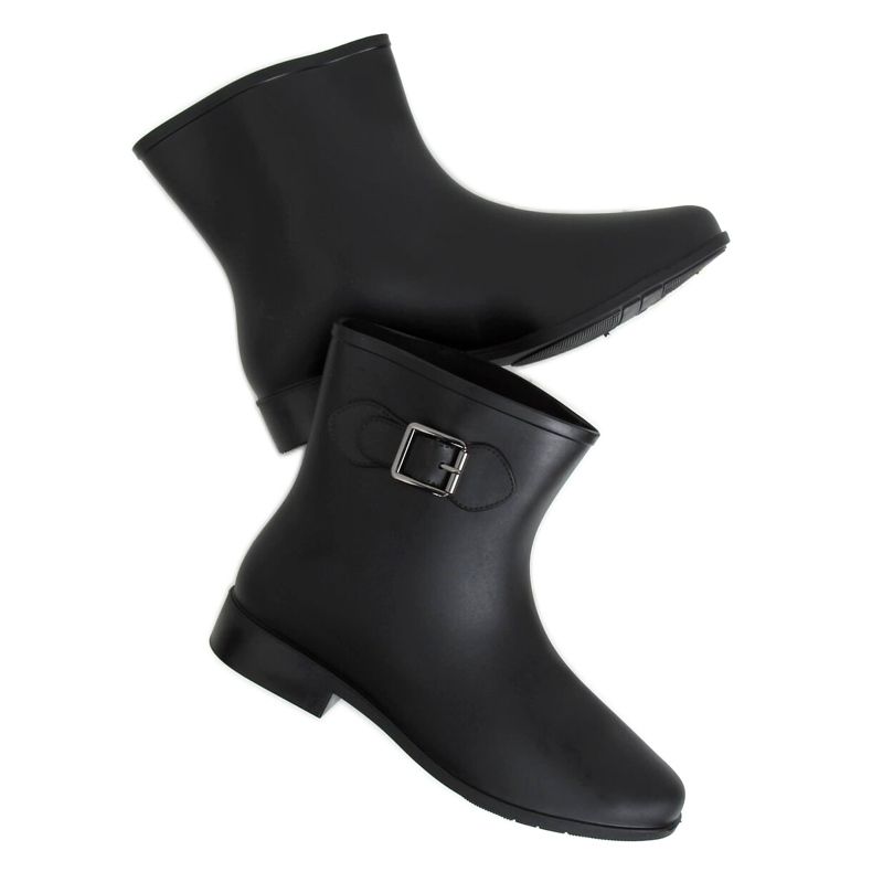Kotníkové boty se sponou černé D32 Black černá