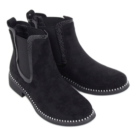Černé semišové kozačky Jodhpur RQ313 Black černý