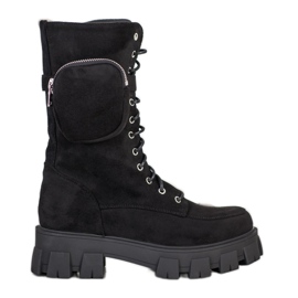 Seastar Semišové boty s kapsou černý