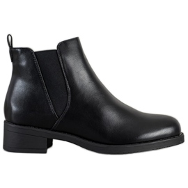Ideal Shoes Chelsea boty z eko kůže černý