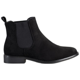 Ideal Shoes Semišové boty Chelsea černá