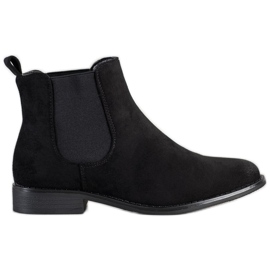 Ideal Shoes Semišové boty Chelsea černý