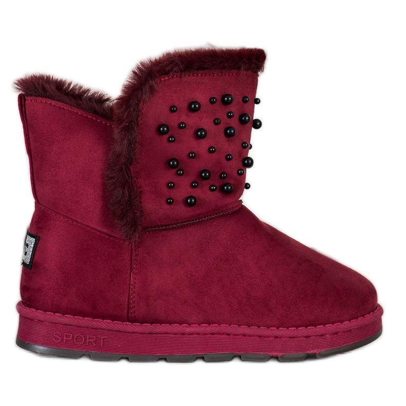 Bona Mukluki s korálky červené