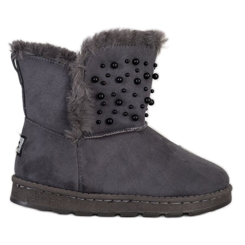 Bona Mukluki s korálky šedá Bona Mukluki s korálky šedá