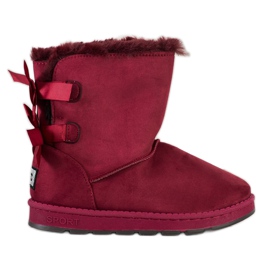 Bona Maroon Mukluki s luky červená