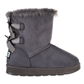 Bona Šedá Mukluki s luky