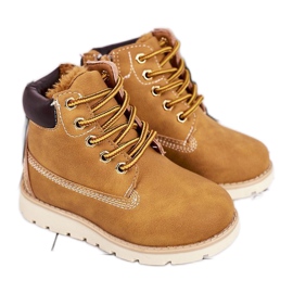 Lapače dětské teplé boty Caramel Woody vícebarevný žlutý