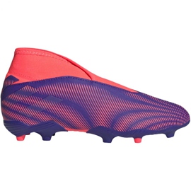 Kopačky Adidas Nemeziz.3 Ll Fg Jr EH0583 oranžová, fialová, růžová fialový Kopačky Adidas Nemeziz.3 Ll Fg Jr EH0583 oranžová, fialová, růžová fialový