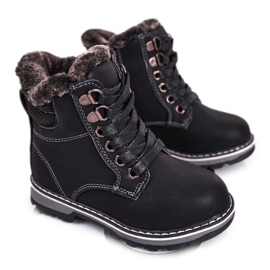 Dětské lapače zateplené kožešinou Black Luke černý