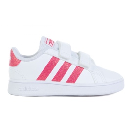 Boty Adidas Grand Court I Jr EG3815 bílý černý