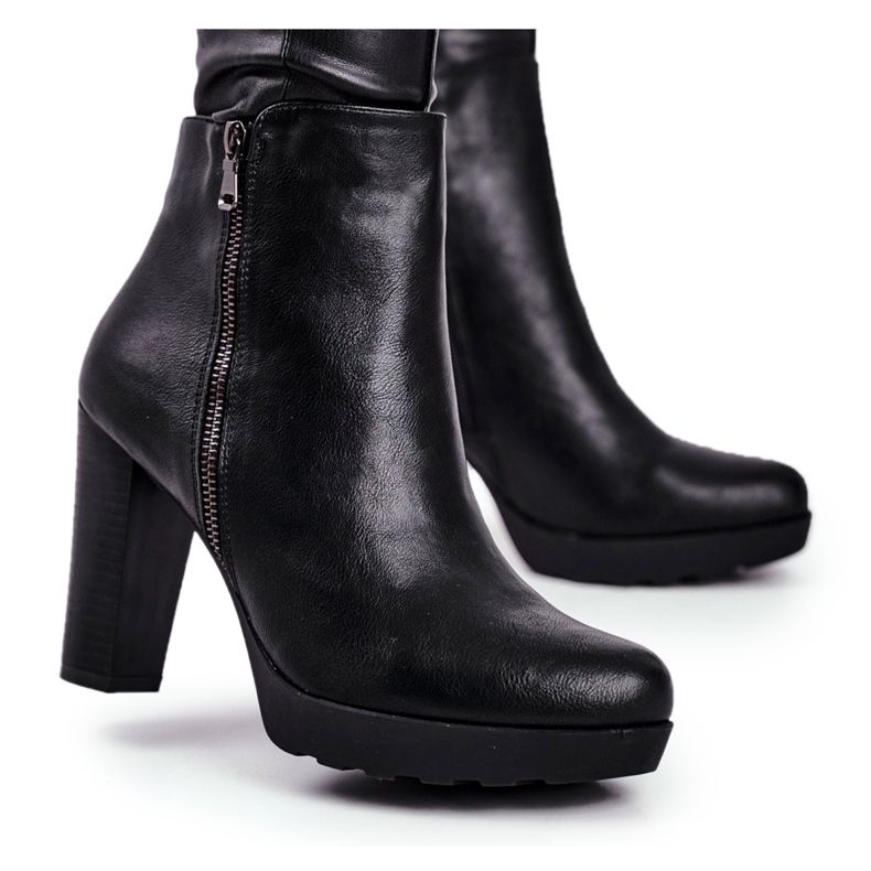 Dámské boty na podpatku černé Eugene černá