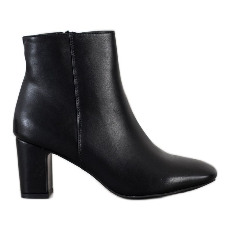 Super Mode Klasické kozačky na vysokém podpatku černá