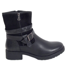 Černé vojenské dámské boty 267 Black černý