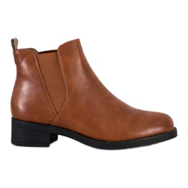 Ideal Shoes Boty Jodhpur S Ekologickou Kůže hnědý