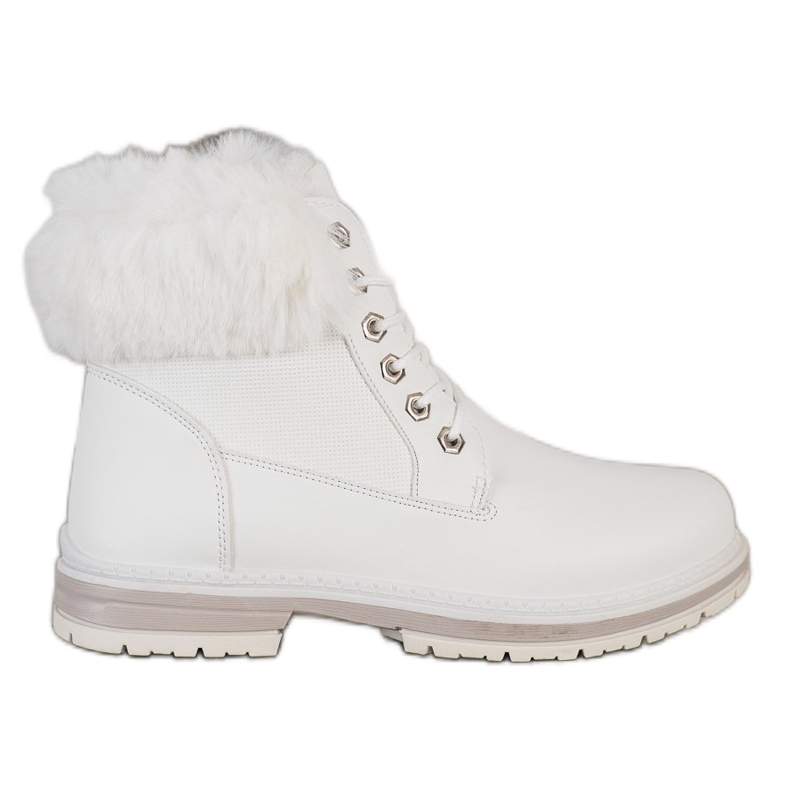 SHELOVET Bílí lovci s kožešinou bílý SHELOVET Bílí lovci s kožešinou bílý