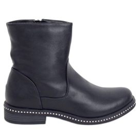 Černé dámské černé boty 1268J24 Black černý